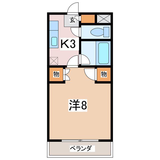 アビタシオン穂高(1K/3階)の間取り写真