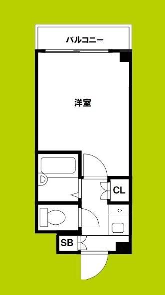 サンシャイン高殿(1K/3階)の間取り写真