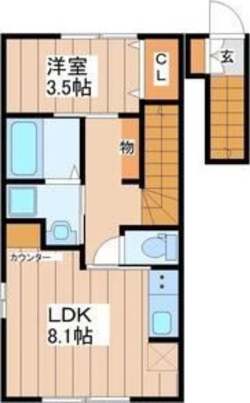 プチクロッシュ(1LDK/2階)の間取り写真