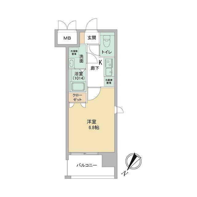 LIVE FLAT TSUKAMOTO(1K/3階)の間取り写真