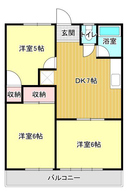メゾン小池(3DK/2階)の間取り写真