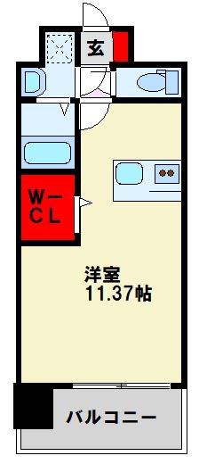 LEGEND113(ワンルーム/6階)の間取り写真
