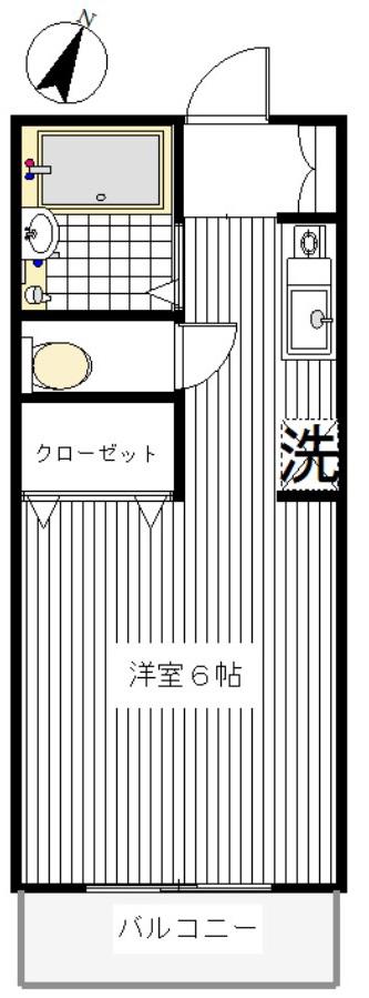 ドエルコーア(1K/1階)の間取り写真