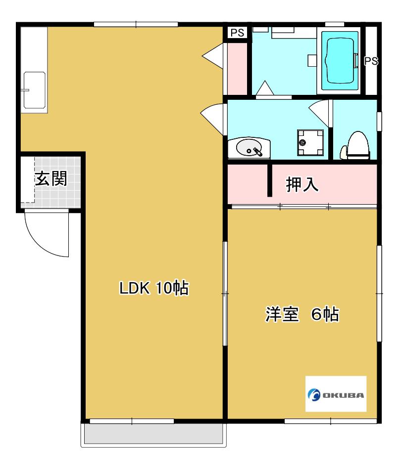 ドリームT&T(1LDK/1階)の間取り写真