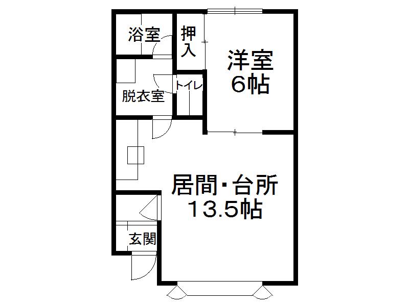ヒルデスハイム252(1LDK/2階)の間取り写真