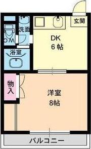 メゾンドソンジュ(1DK/4階)の間取り写真