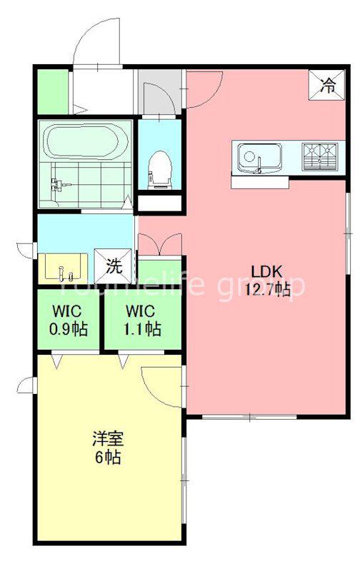 ルーシア(1LDK/1階)の間取り写真