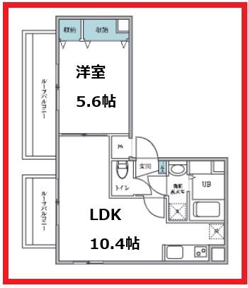 ドリーミア上野御徒町(1LDK/9階)の間取り写真