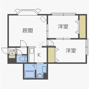 ルミエールエスペランス(2LDK/2階)の間取り写真