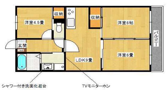 高橋マンション(3DK/3階)の間取り写真