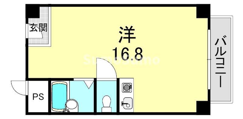 レバンガ西本町AP(ワンルーム/5階)の間取り写真