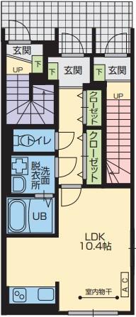 ルーモス(ワンルーム/1階)の間取り写真