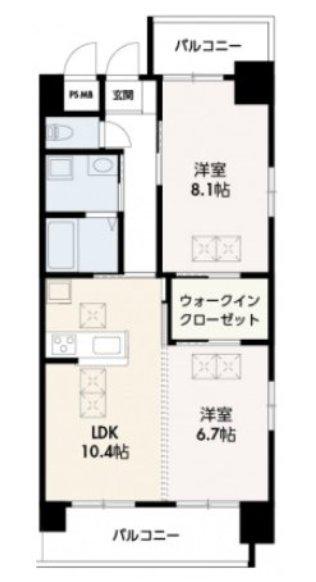 ルネス舟入町(2LDK/3階)の間取り写真