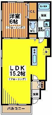 エトワール(1LDK/1階)の間取り写真