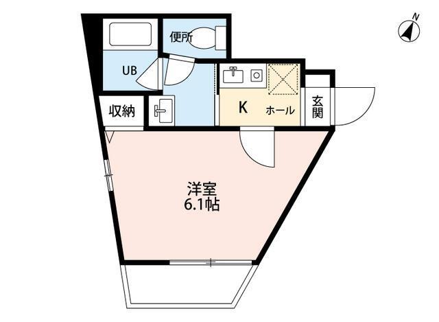 ウエストハイム上板橋(1K/1階)の間取り写真