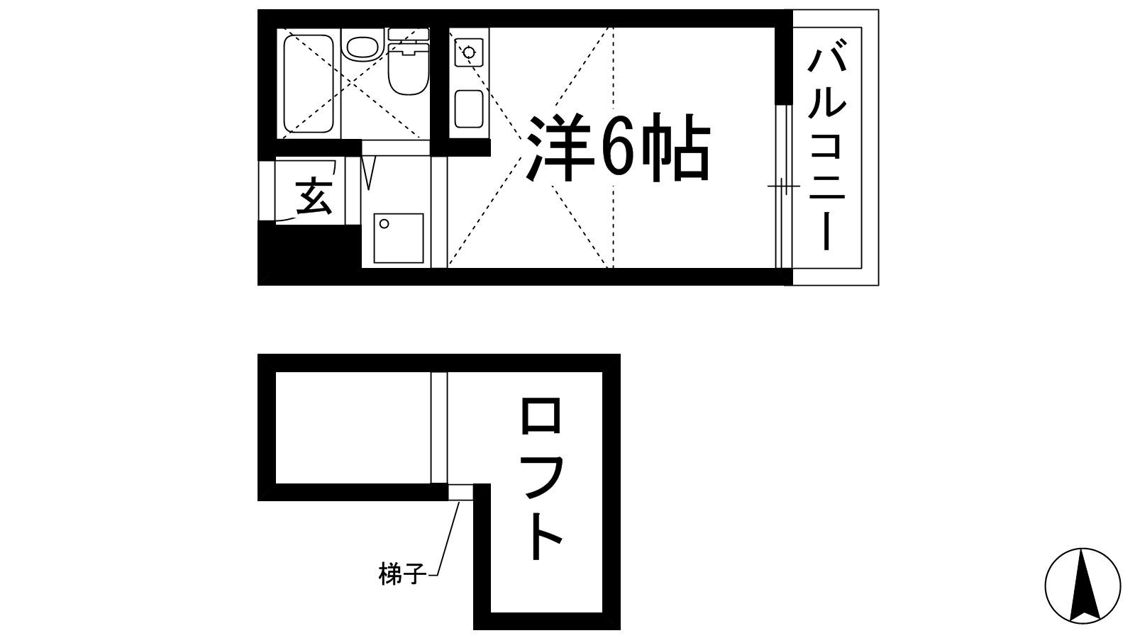 メゾンサクラ14(ワンルーム/2階)の間取り写真
