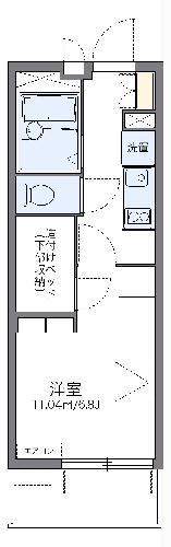 レオパレス西志賀(1K/4階)の間取り写真