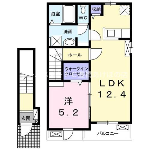 フィグ新栄I(1LDK/2階)の間取り写真