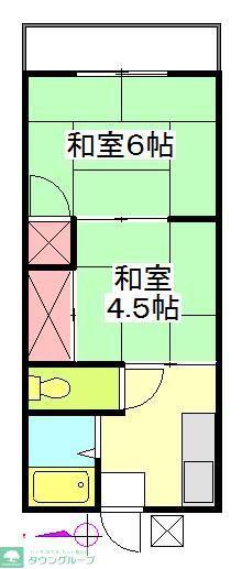 コーポ博寿(2K/1階)の間取り写真