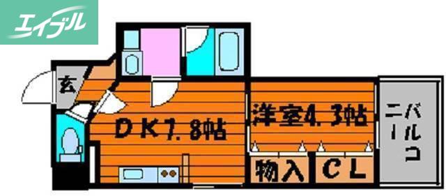 OWLSTYLE NISHIKIMACHI-II(1DK/10階)の間取り写真