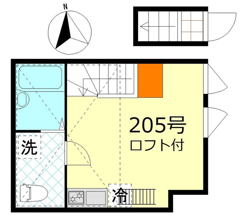 プリームス品川(ワンルーム/2階)の間取り写真