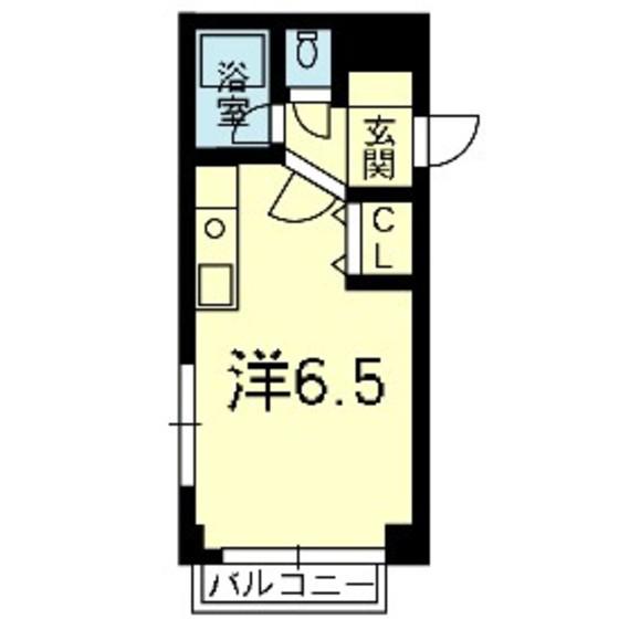 HAUビル(ワンルーム/6階)の間取り写真