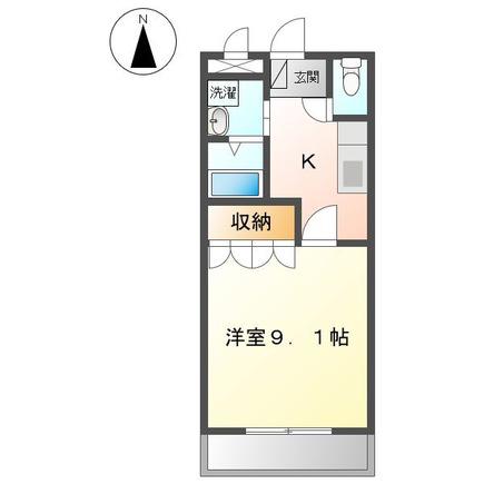 クレディール豊田(1K/1階)の間取り写真