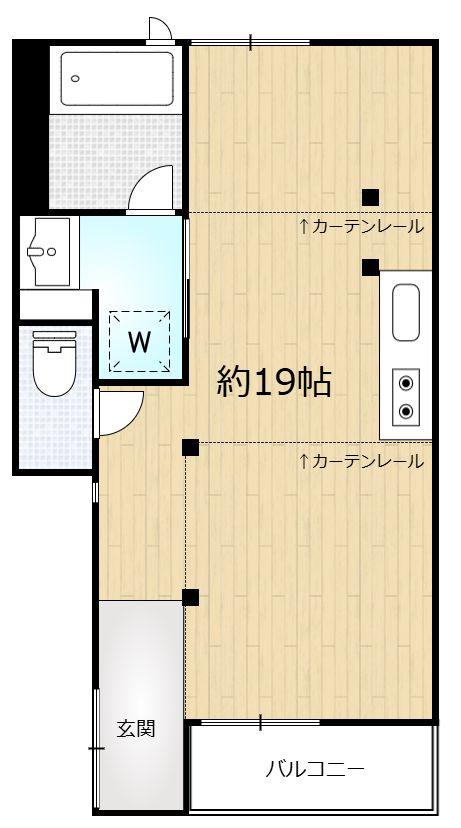 FOR NEST 旭が丘(2DK/1階)の間取り写真