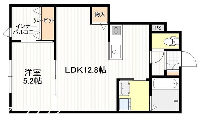 ボン・クレー和木(1SLDK/2階)の間取り写真