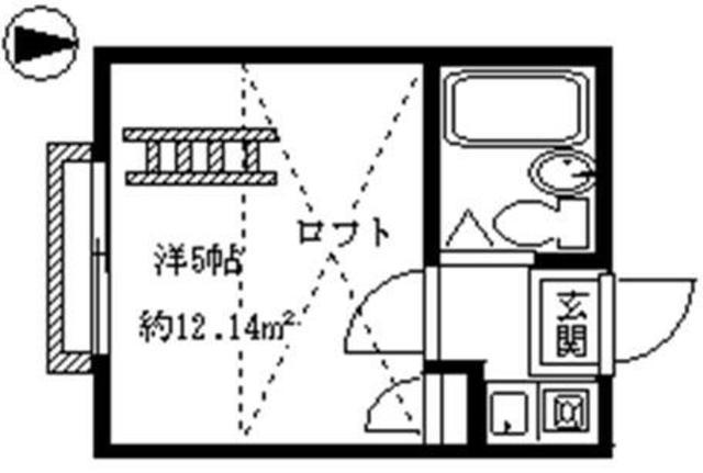 ライフピアシルビア(1K/2階)の間取り写真