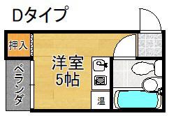 フォレスト・イレブン(ワンルーム/2階)の間取り写真