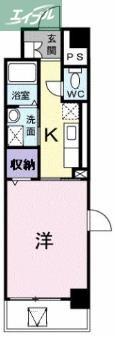 ラフレシール(1K/3階)の間取り写真