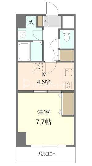 サンライズ八咲(1K/5階)の間取り写真