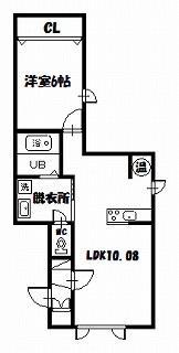 STORY A・B棟(1LDK/1階)の間取り写真