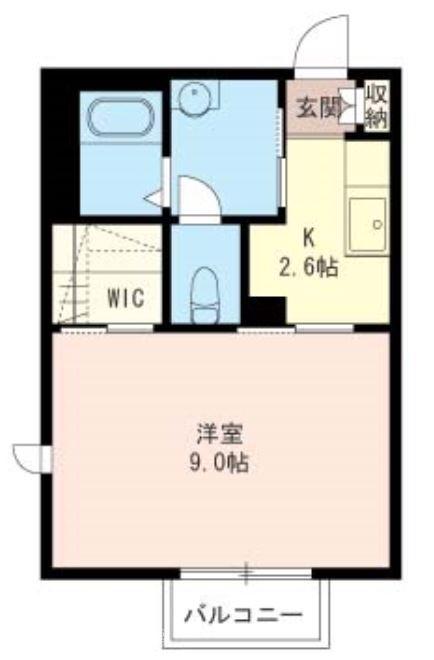 ソレーユ(1K/1階)の間取り写真