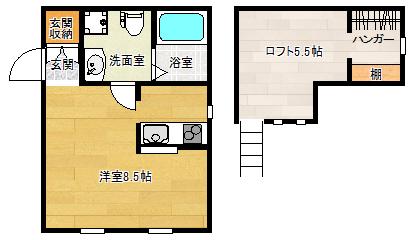 MAMAISON北六甲(1K/1階)の間取り写真