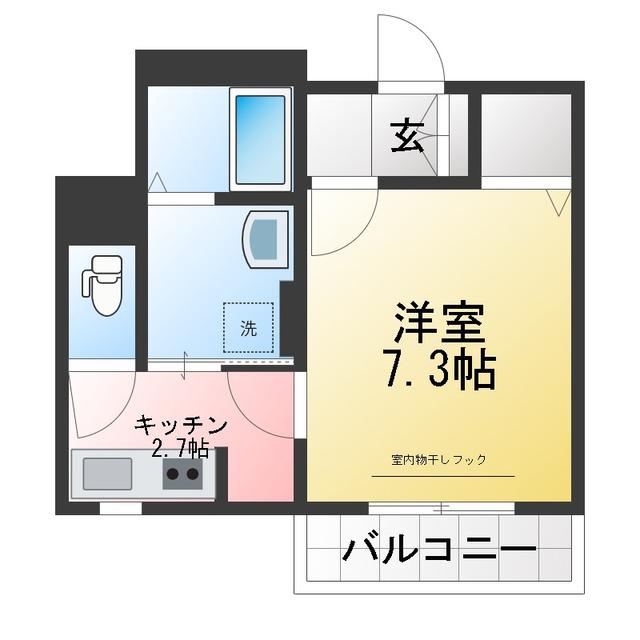 サザンハウス(1K/2階)の間取り写真