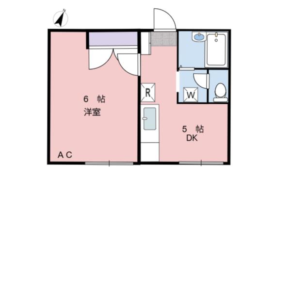 メゾンエイト(1DK/1階)の間取り写真
