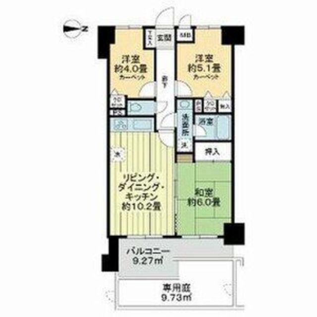 ライオンズガーデン長岡(3LDK/1階)の間取り写真