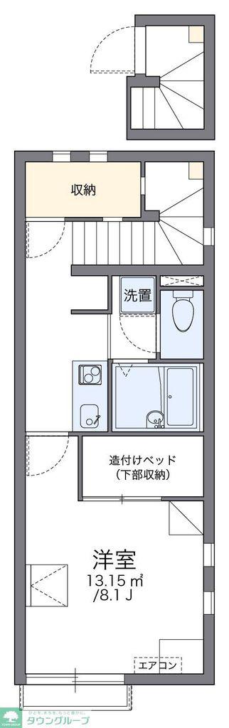 レオネクストEASE 34(1K/2階)の間取り写真
