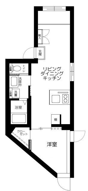 グランメゾン目黒(1LDK/1階)の間取り写真