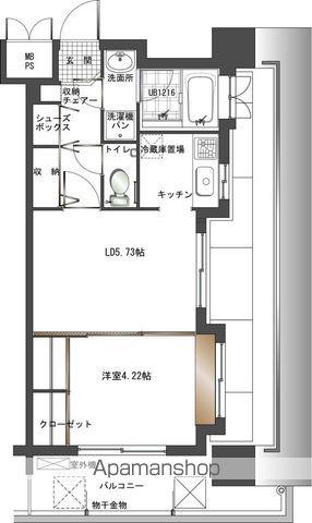 新品きマンション春吉18KAGOOD福岡(1LDK/8階)の間取り写真