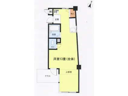 ステンドールK(ワンルーム/1階)の間取り写真