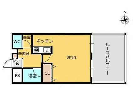 ファーストウィング(1K/5階)の間取り写真