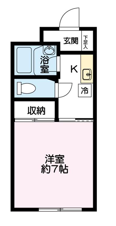S&Yマンション高平(1K/3階)の間取り写真