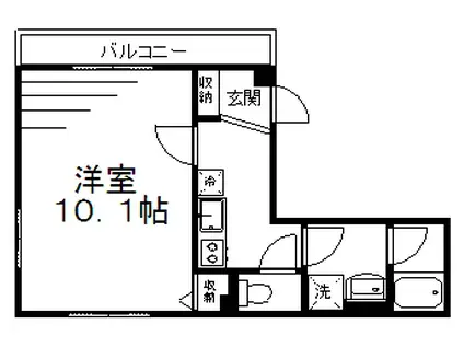 ローズコート日本橋茅場町(1K/4階)の間取り写真