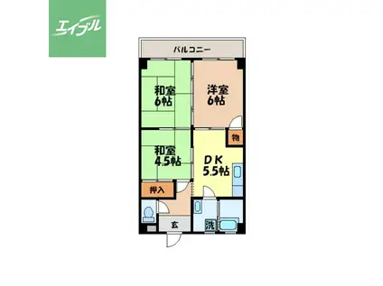 キャッスル打坂(3DK/3階)の間取り写真