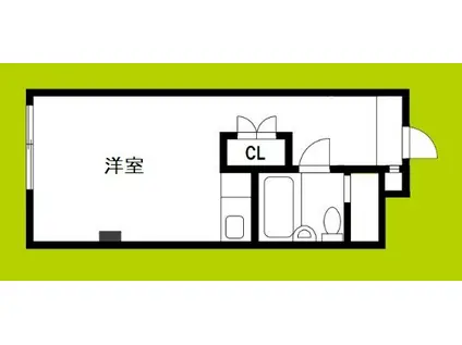 関目グローリーハイツ(ワンルーム/4階)の間取り写真