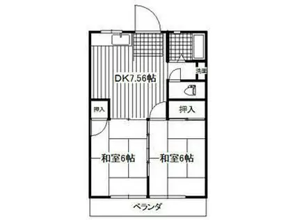 齋藤マンション(2DK/3階)の間取り写真