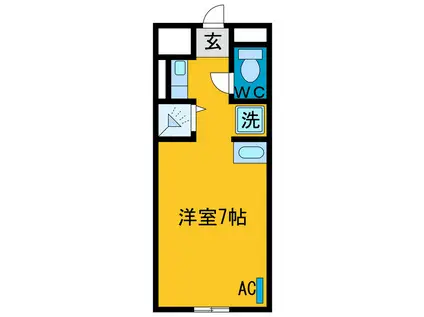 カ・メゾン南昭和(ワンルーム/2階)の間取り写真